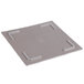 An American Metalcraft grey square melamine serving board with white corners.