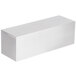 An American Metalcraft stainless steel rectangular riser in a white box with a lid.