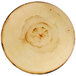 An American Metalcraft round melamine serving board with a faux wood slice design.