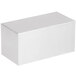An American Metalcraft stainless steel rectangular riser in a white box on a white background.