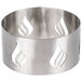 An American Metalcraft stainless steel circular ring with flames cut out.