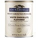 A white container of Ghirardelli Sweet Ground White Chocolate Flavored Powder.