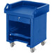 A navy blue plastic shelf for a Cambro Versa cart.