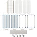 A white rectangular MetroMax i drying rack shelf kit with metal mesh panels.