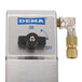 The stainless steel pressure switch on a Dema ProFill sink chemical dispenser.