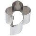 A stainless steel Ateco cookie cutter in a flower shape.