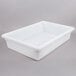 A white plastic Cambro food storage box with a lid.