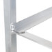 A Channel stainless steel lug rack with metal brackets.