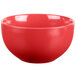 A red 10 Strawberry Street Wazee Matte stoneware cereal bowl.