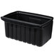 A black plastic Cambro silverware holder with a lid.