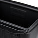 A black plastic bin with a lid.