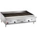 A Vulcan VTEC60 stainless steel infrared charbroiler with two burners.