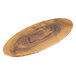 An American Metalcraft faux olive wood oval melamine serving board with a wood grain pattern.