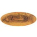 An American Metalcraft faux olive wood oval melamine serving board with a wood grain pattern.