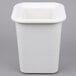 A white rectangular Carlisle container with a lid.