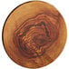 An American Metalcraft faux olive wood charger with a wood grain pattern.