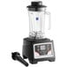 An AvaMix commercial blender with a black and silver handle.