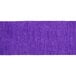 A purple rectangular paper streamer with a white background.
