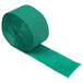A roll of green crepe paper.