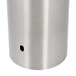 A silver metal cylinder with a hole on one end.