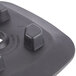 A black plastic Jar Pad with hexagons for AvaMix BX Blenders.