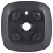 A black plastic square AvaMix jar pad with a hole in the center.