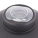 A black plastic lid for an AvaMix blender jar.