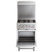 A stainless steel Cooking Performance Group gas range with four burners.