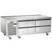 A Vulcan stainless steel refrigerated chef base with four drawers.