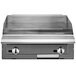 A Vulcan V Series stainless steel range with a griddle top.