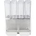 A white Crathco refrigerated beverage dispenser with four clear containers.