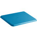 A blue fiberglass market tray with a lid on top.