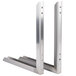 A pair of Vulcan stainless steel wall mounting brackets.