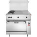 A large stainless steel Vulcan Endurance electric range with 2 French plates and 2 hot tops.
