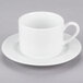 A 10 Strawberry Street Classic White porcelain cup and saucer.