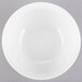 A white oval porcelain rice bowl.