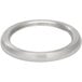 A silver circular Vollrath stainless steel ring.