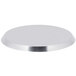 An American Metalcraft 11" silver aluminum pizza pan on a white surface.