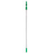 A Unger green and white telescopic pole with green ErgoTec locking cone.