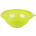 A green plastic Fineline salad bowl with a lid.