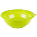 A green Fineline plastic salad bowl with a lid.