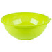 A green Fineline PET plastic bowl on a white background.