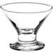 An Acopa clear glass martini glass with a stem and base.