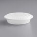 A white Choice heavy weight plastic container with a lid.