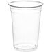 A clear plastic Choice cold cup with a clear rim.