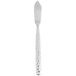 A silver 10 Strawberry Street stainless steel butter knife with a textured handle.