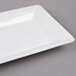 An American Metalcraft white rectangular stoneware platter with a small rim.
