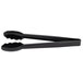 A pair of black Cambro plastic tongs with scalloped grips.