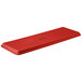 A red rectangular MFG Tray fiberglass display tray.