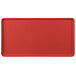 A red rectangular MFG Tray display tray with a white border.
